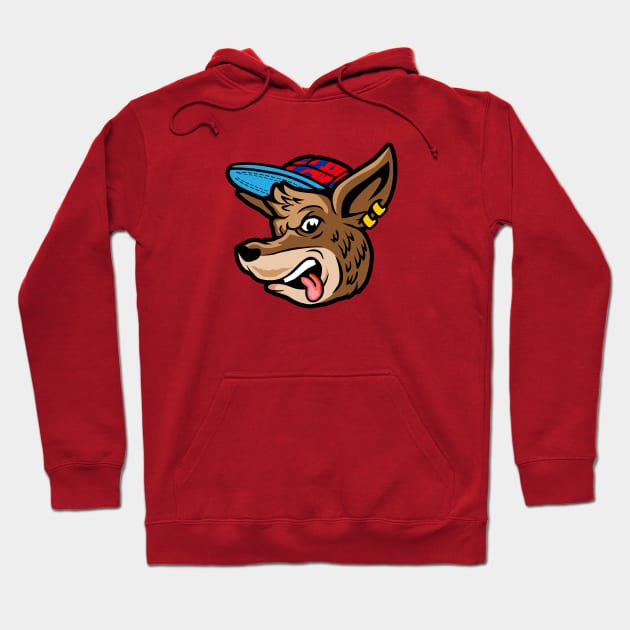 Cool Cartoon Kangaroo Head with Pierced Ear Hoodie by SLAG_Creative